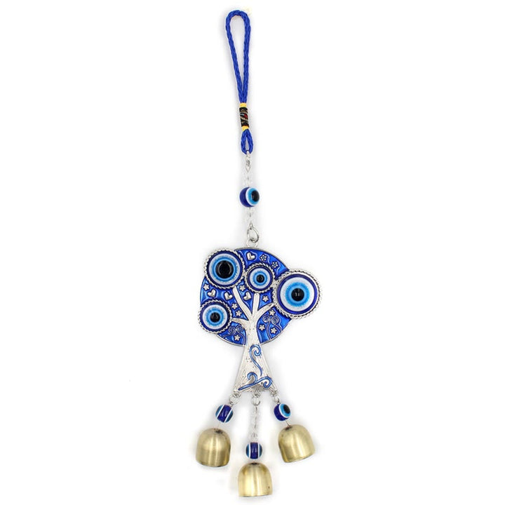 Olivenorma Blue Evil Eye Albero della vita Windchime Decorazione da parete