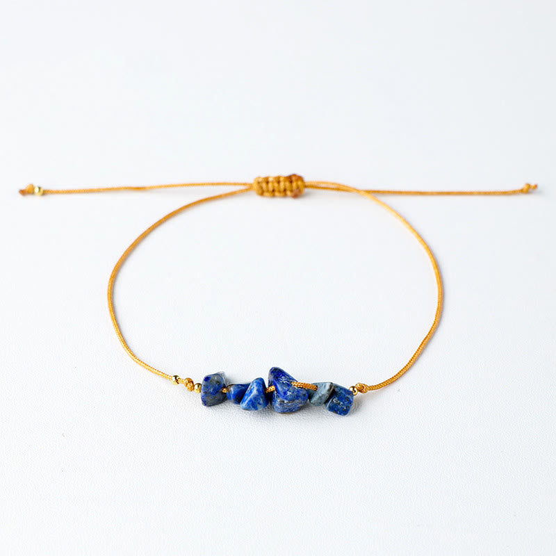 Bracciale intrecciato con pietre preziose irregolari "Nature's Healing Wishes" Olivenorma