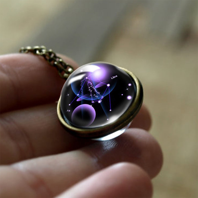 Collana di protezione dello zodiaco Olivenorma Glass 12 Stelle