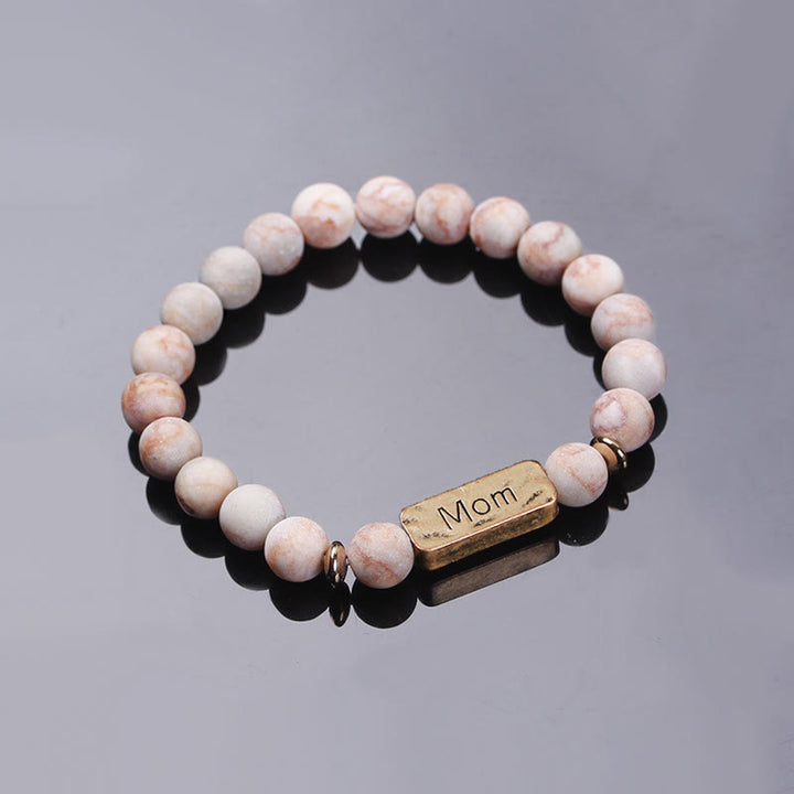 Bracciale con incisione Olivenorma Natural Gemstone Mom Patience
