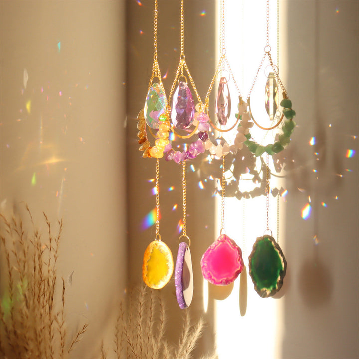Olivenorma Crystal Suncatchers Moon Boho Decor Campanello a vento