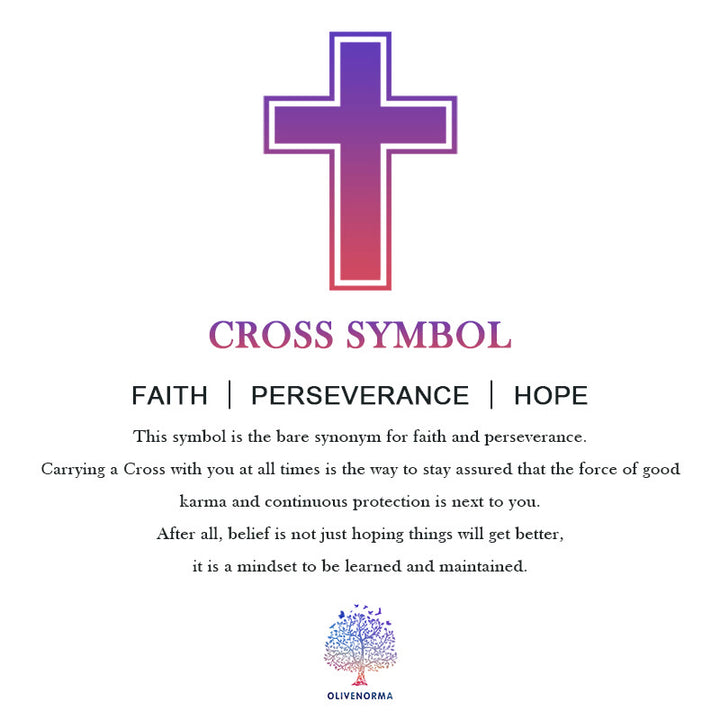 Collana con ciondolo rosario in pietra naturale cattolica Olivenorma Cross