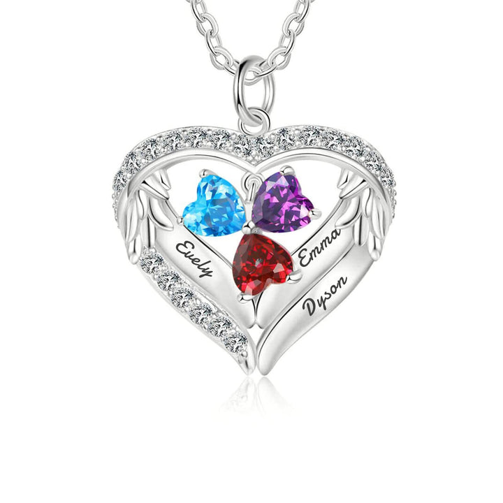 Olivenorma Collana regalo personalizzata con pietra portafortuna e nome inciso CZ