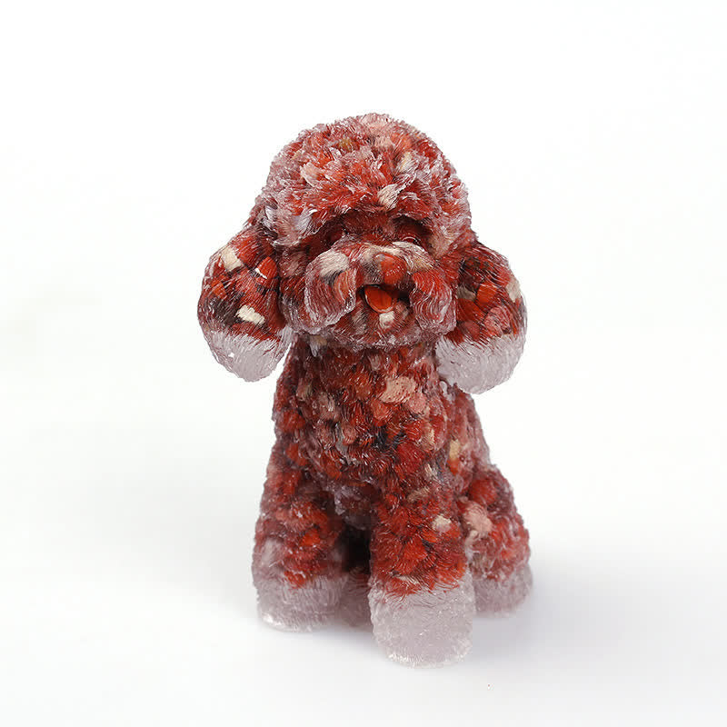 Decorazione in pietra preziosa naturale Olivenorma Crystal Poodle