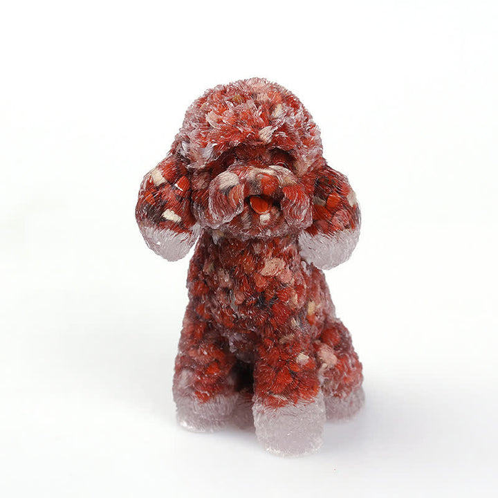 Decorazione in pietra preziosa naturale Olivenorma Crystal Poodle