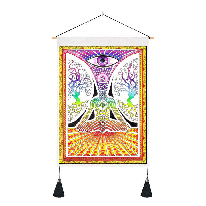 Olivenorma Zen Meditazione Decorativo Stampato Chakra Arazzo