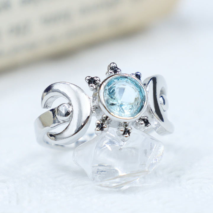 Anello della dea della luna mistica Olivenorma