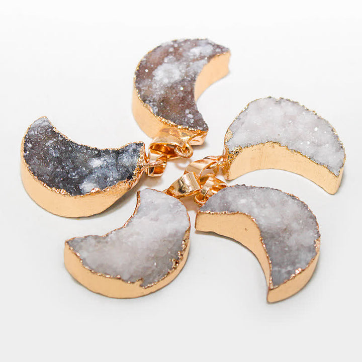 Collana con mezzaluna in cristallo naturale Olivenorma