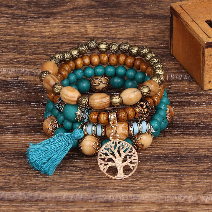 Olivenorma Bohemia Tree Of Life Braccialetto di perline Set (4 pezzi)