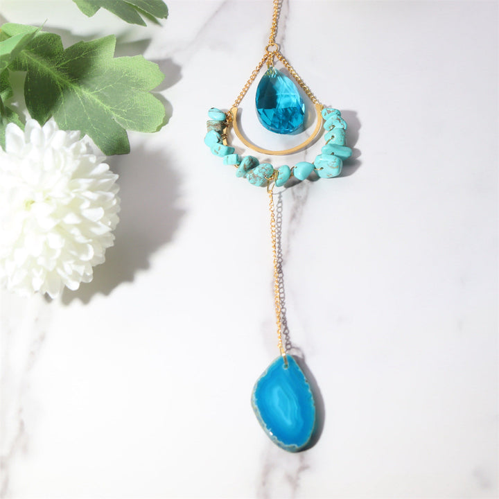 Olivenorma Crystal Suncatchers Moon Boho Decor Campanello a vento