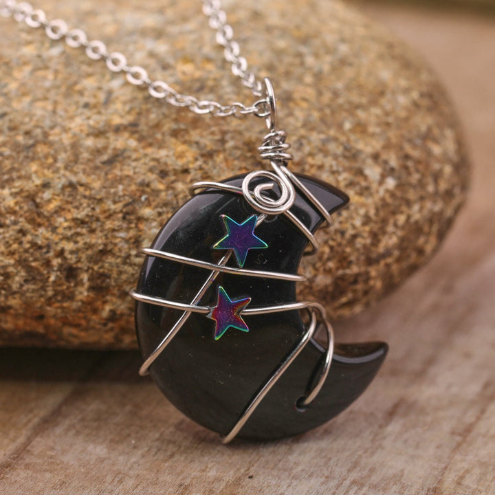 Collana con stella avvolta in filo di cristallo di quarzo Olivenorma