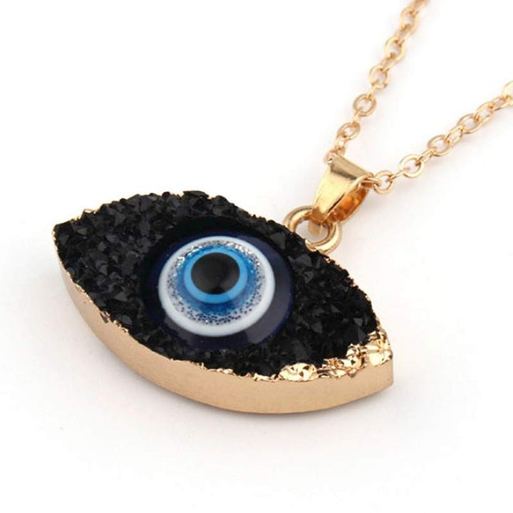 Collana energetica con quarzo ialino Olivenorma e malocchio