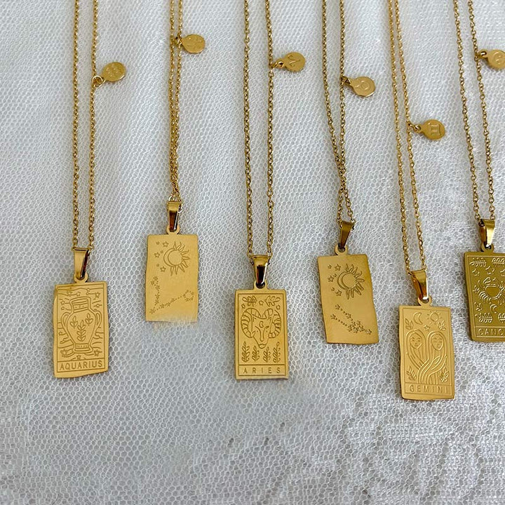 Collana con catena riempita d'oro Olivenorma Zodiac 
