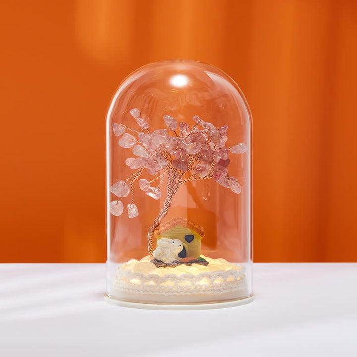 Copertura in vetro di cristallo naturale Olivenorma Decorazione per albero Feng Shui