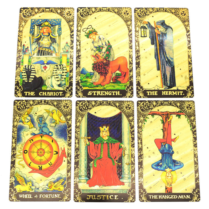 Olivenorma Black Gold Waite Foil Golden Tarot Deck Carte