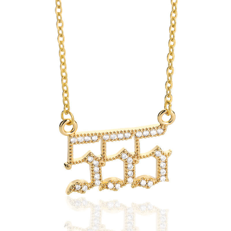 Collana con numero angelico in zircone Olivenorma