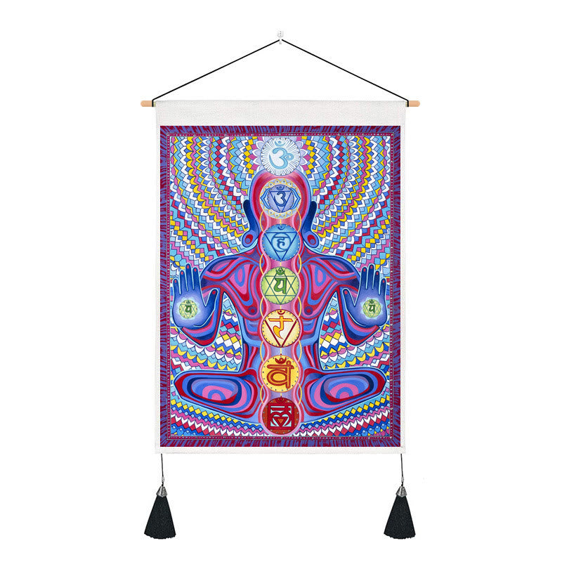 Olivenorma Zen Meditazione Decorativo Stampato Chakra Arazzo