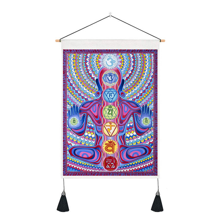 Olivenorma Zen Meditazione Decorativo Stampato Chakra Arazzo