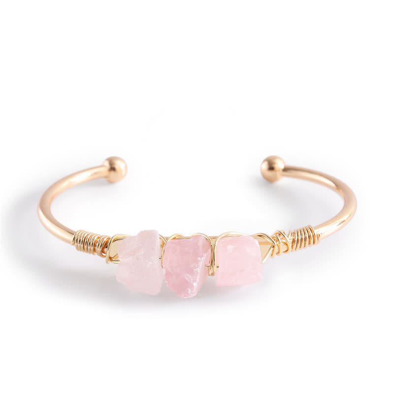 Bracciale vintage Olivenorma con pietre preziose di cristallo grezzo