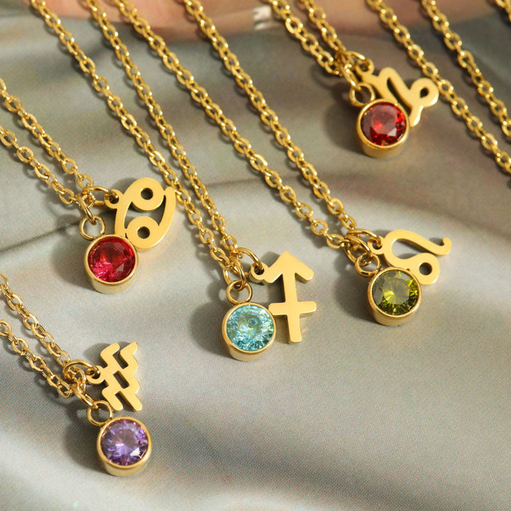 Collana in acciaio inossidabile con rune zodiacali Olivenorma