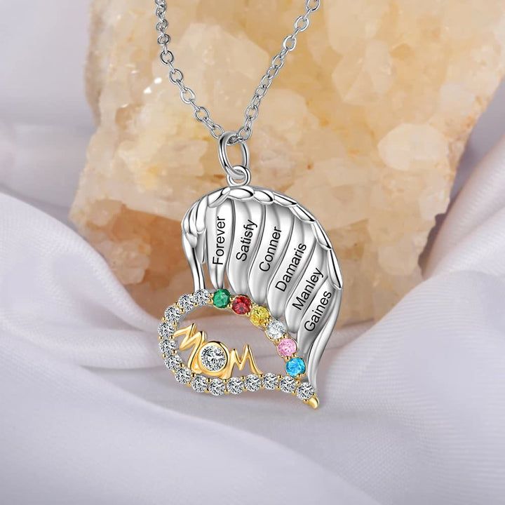 Olivenorma Collana con cuore e mezzo diamante per la mamma