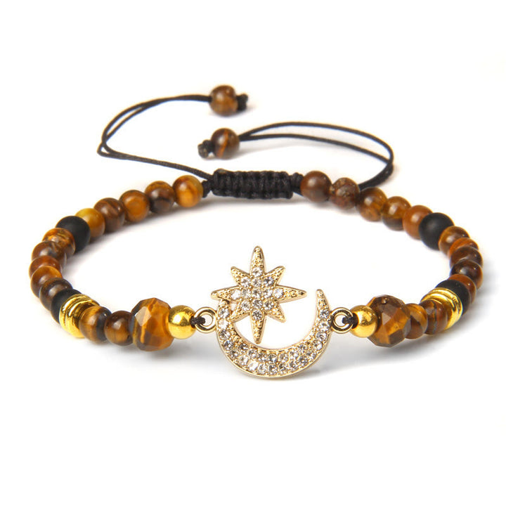 Olivenorma "Moon And Starlight" Bracciale con pietre preziose Luna e Stella 