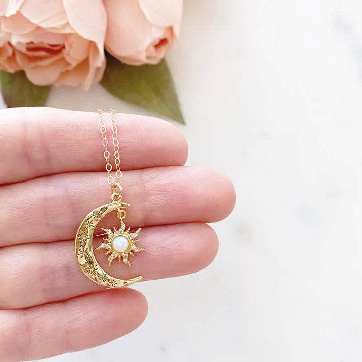 Collana Olivenorma Opale Sole e Luna 