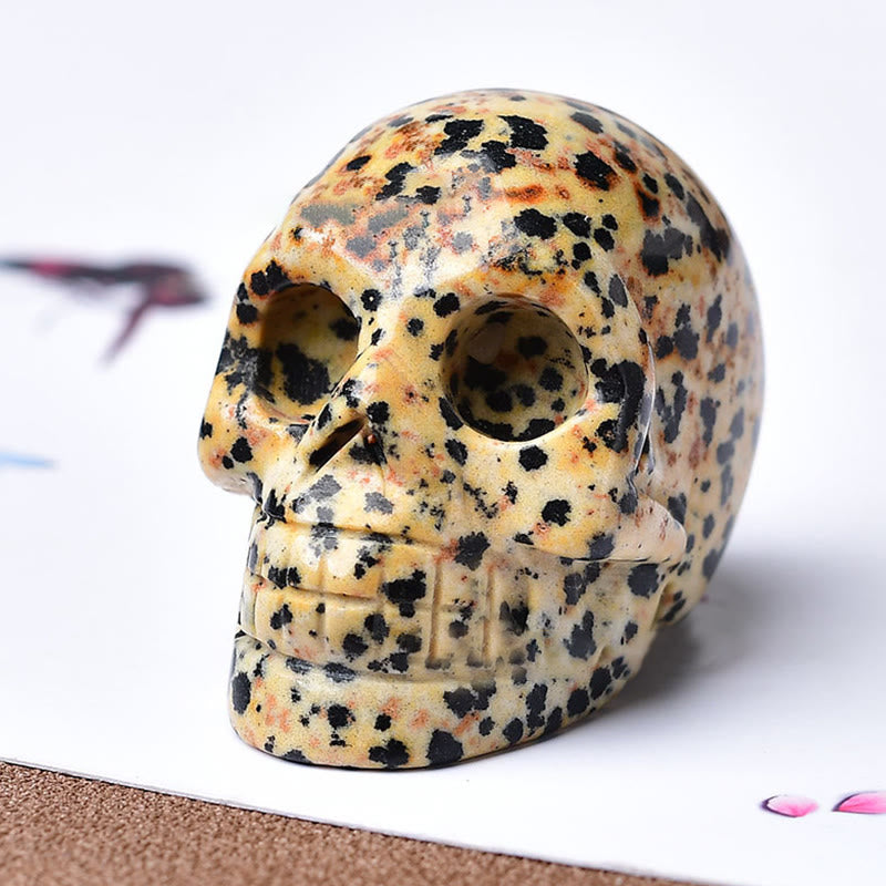 Olivenorma Crystal Inciso Teschio Artigianato Decorazione Pietre Preziose