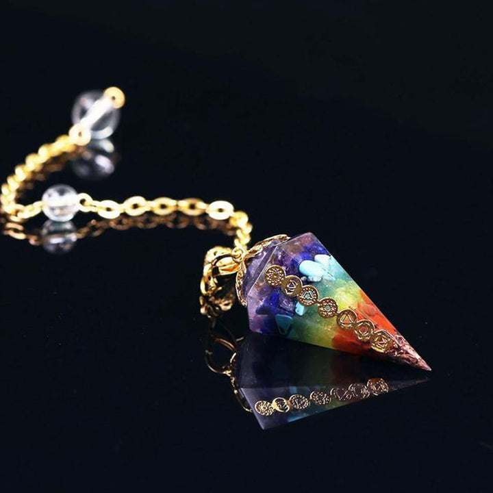 Pendolo divinatorio dell'orgone dei chakra Olivenorma