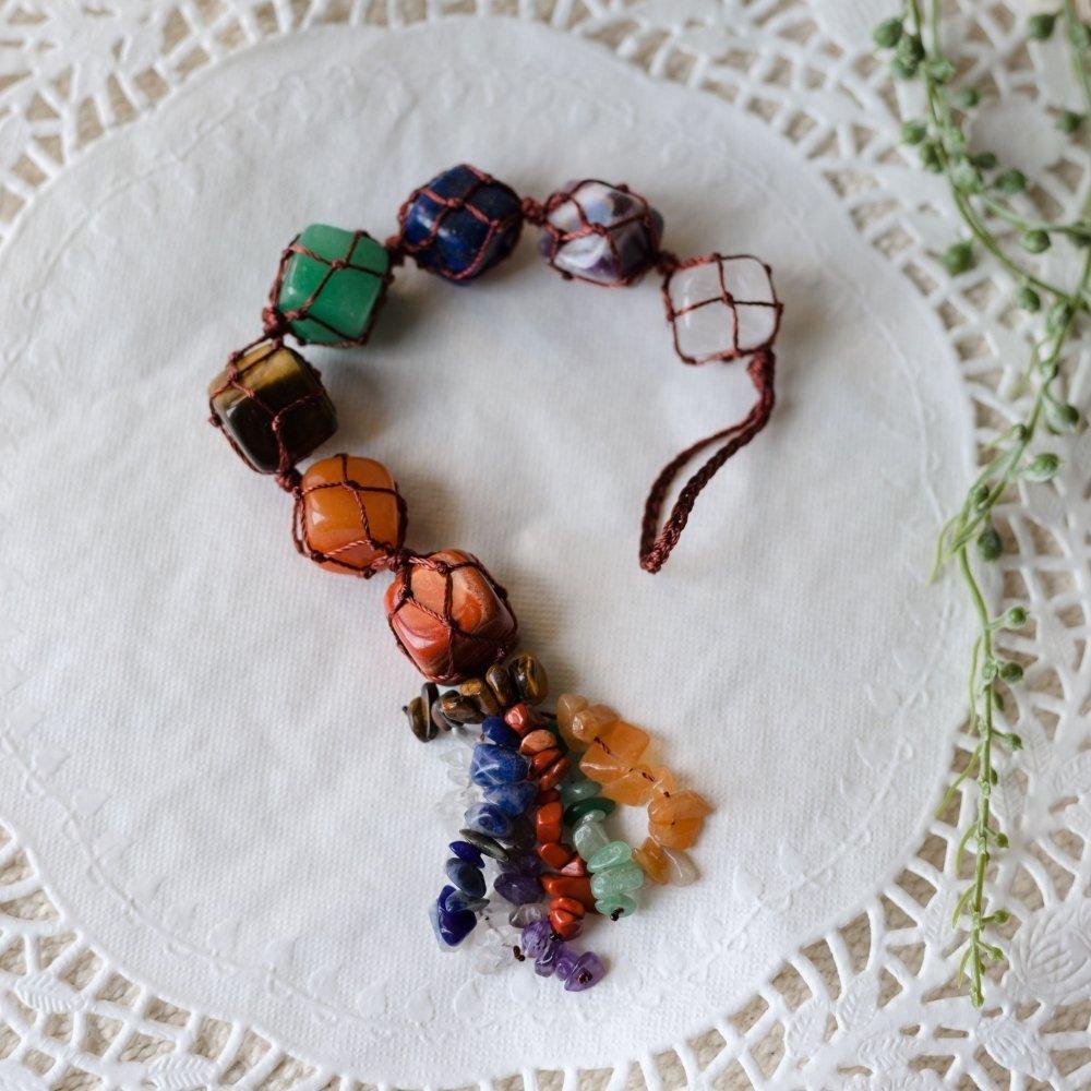 Olivenorma La pietra di guarigione dei 7 chakra Reiki Meditazione Decorazione nappa