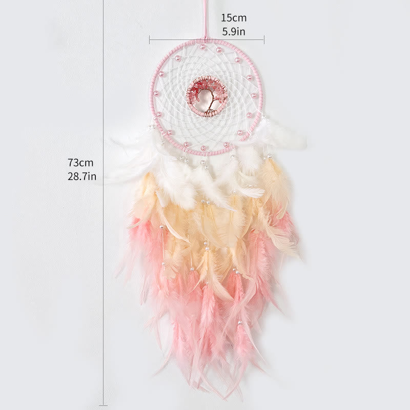 Olivenorma Crystal Tree Of Life Piuma Glow Dream Catcher 