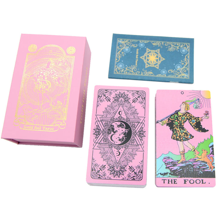Olivenorma 78ps Carte dei tarocchi in plastica PVC impermeabile rosa