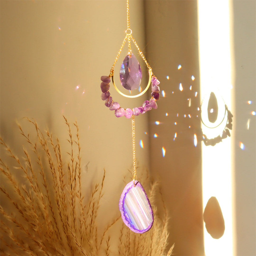 Olivenorma Crystal Suncatchers Moon Boho Decor Campanello a vento