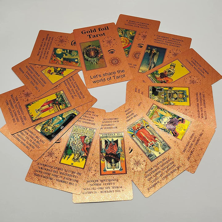 Olivenorma Foil Crystals Stone Tovaglia Set Mazzo di Tarocchi Carte
