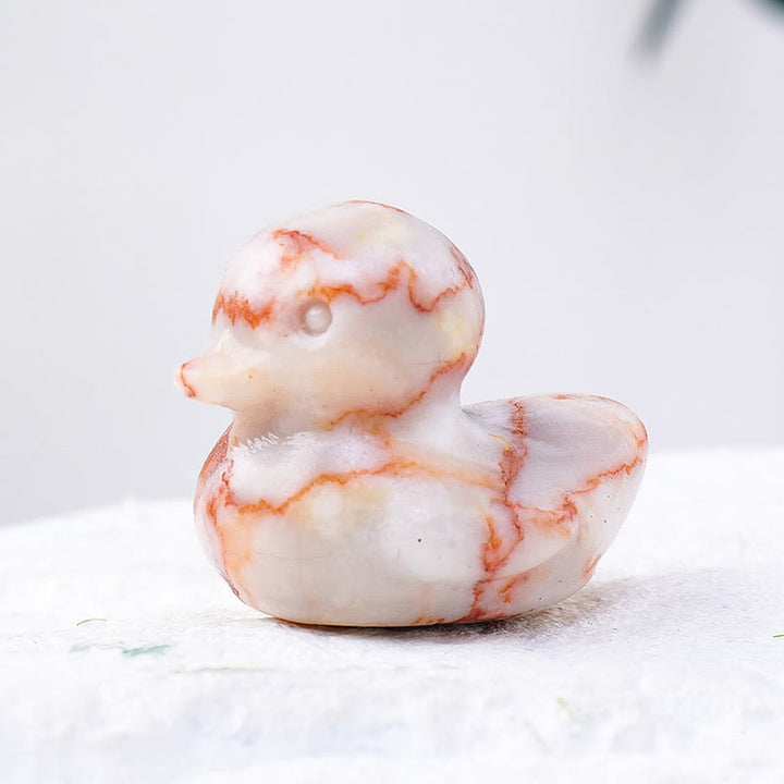 Olivenorma 1.2 pollici quarzo cristallo anatra intaglio decorazione pietra preziosa