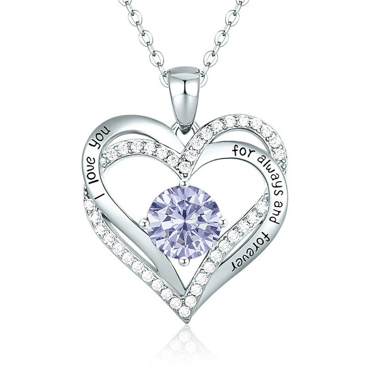 Olivenorma "Ti amo per sempre e per sempre" - Collana Birtshtone Heart