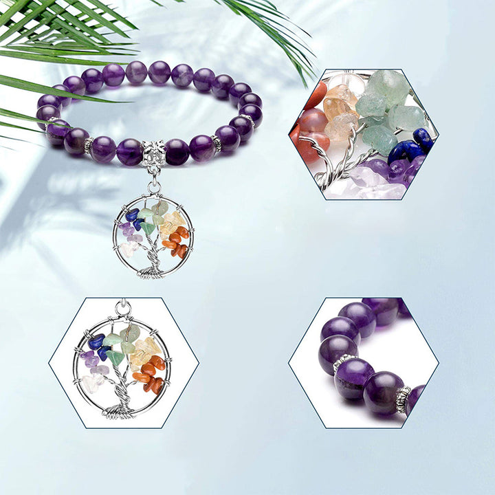 Bracciale Chakra Albero della Vita Ametista