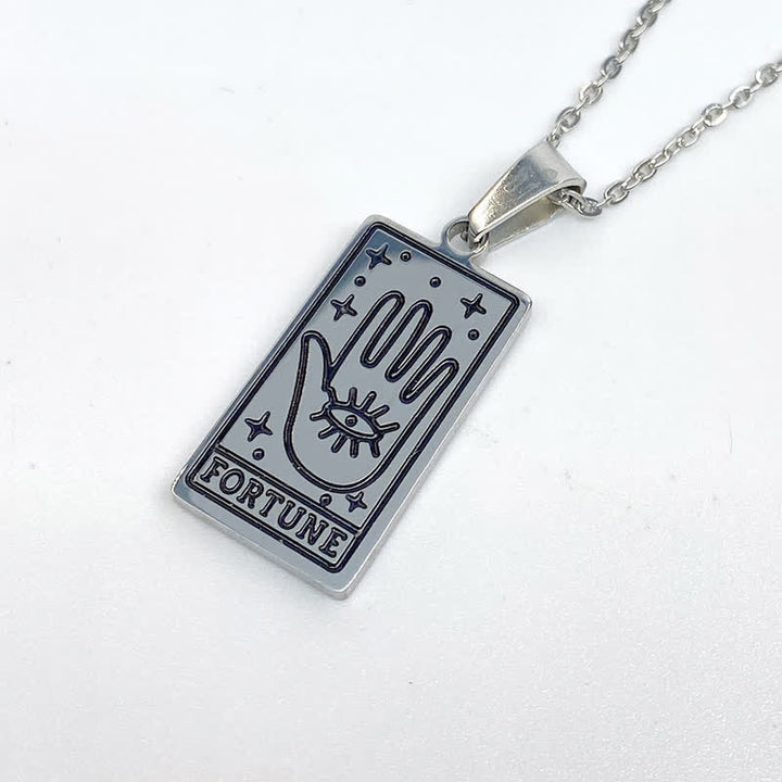 Collana vintage con tarocchi e fortuna Olivenorma