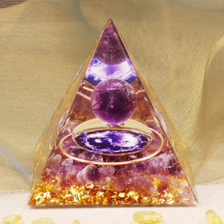 Piramide di orgone curativa in ametista Olivenorma
