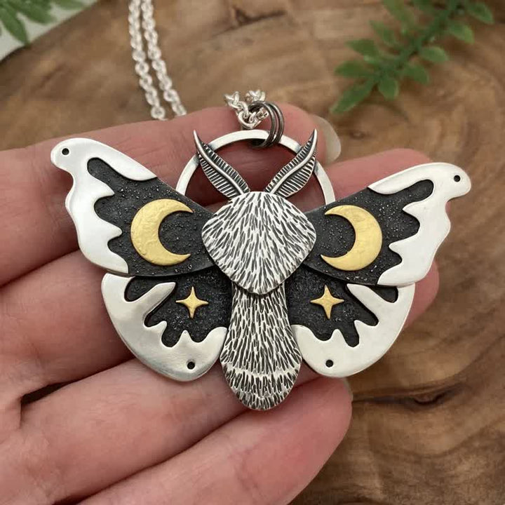 Collana Olivenorma Bohemia Vintage in argento con falena - Falena - image 0
