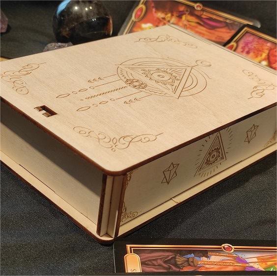 Scatola dei tarocchi in legno con malocchio Olivenorma Ornamet 