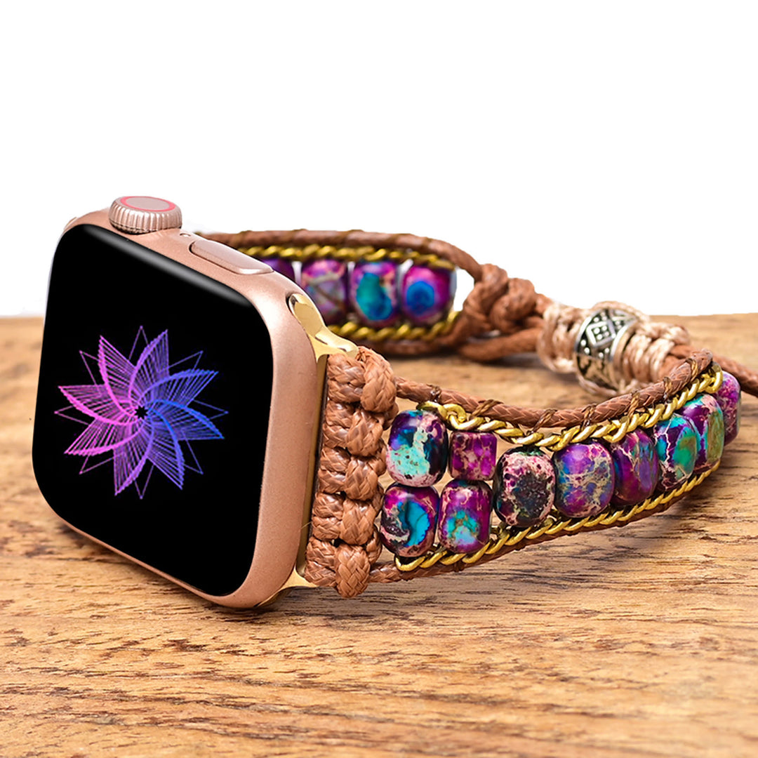 Cinturino avvolgente per Apple Watch Olivenorma Blue Emperor Stone