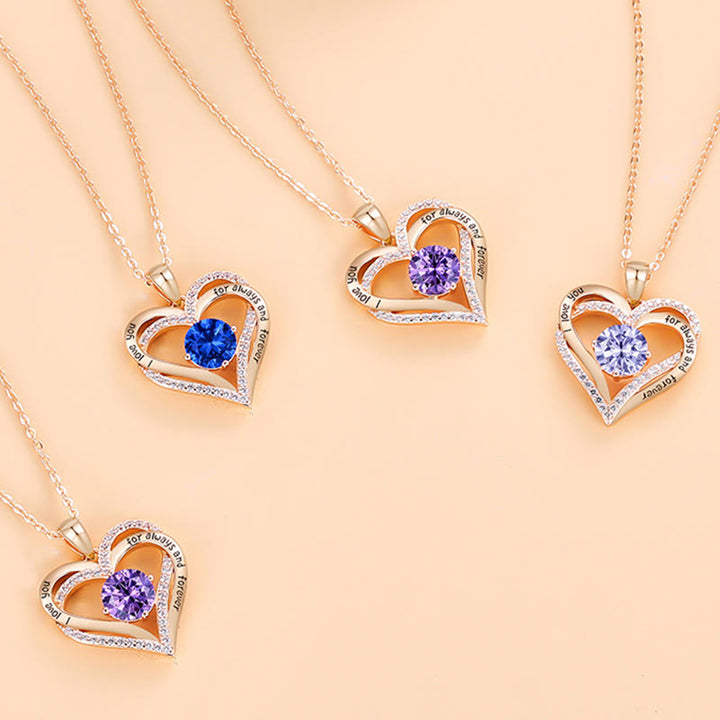 Olivenorma "Ti amo per sempre e per sempre" - Collana Birtshtone Heart