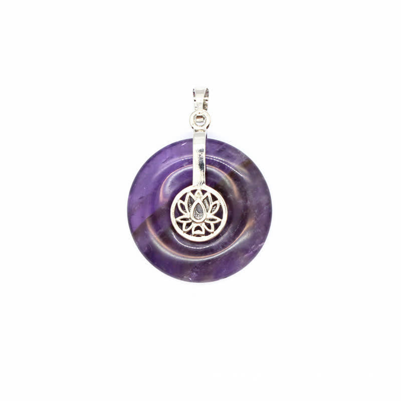 Collana con fibbia della pace in cristallo naturale Olivenorma e albero della vita