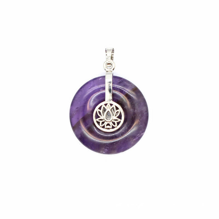 Collana con fibbia della pace in cristallo naturale Olivenorma e albero della vita