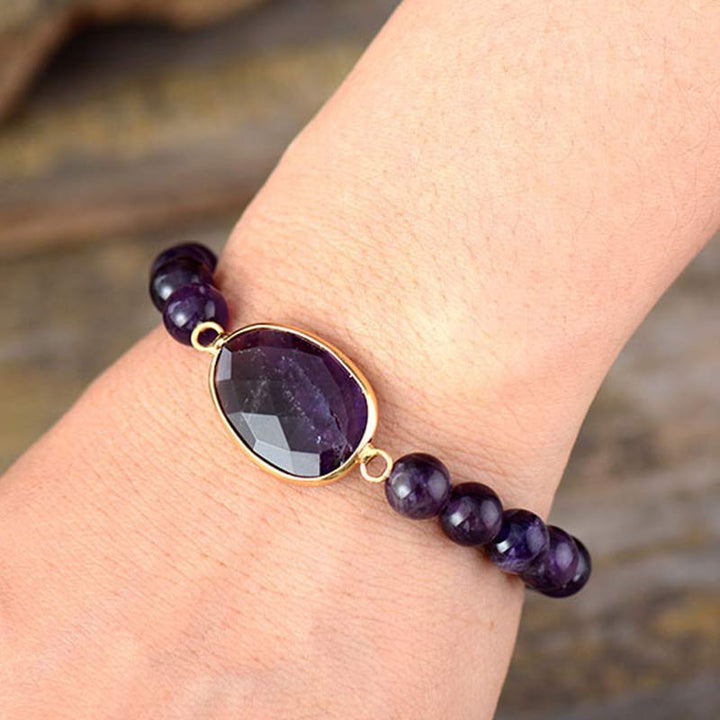 Olivenorma Allevia lo stress Bracciale Ametista