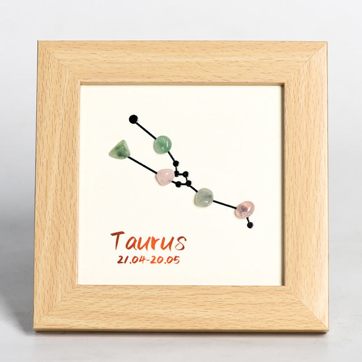 Olivenorma Zodiac Chakra Cornice per foto in pietra grezza Decorazione