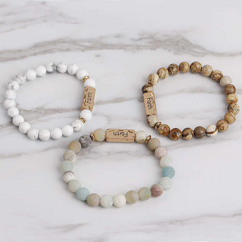 Bracciale con incisione Active Faith Olivenorma Natural Gemstone