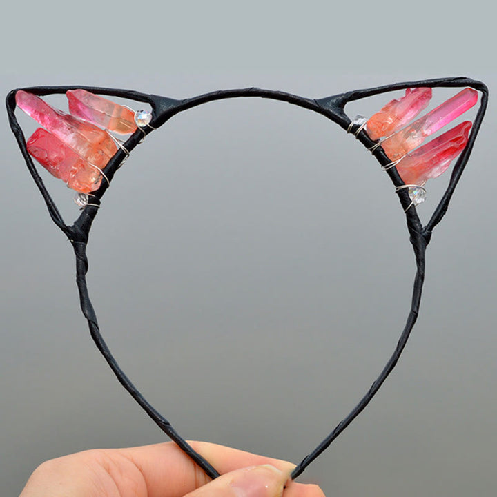 Olivenorma Fascia per orecchie di gatto in cristallo galvanico