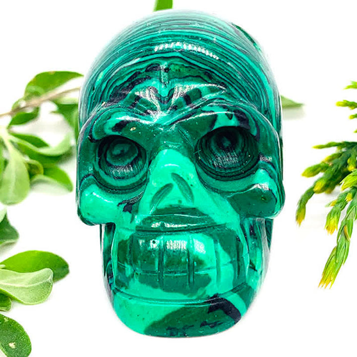 Decorazione di Halloween con teschio di cristallo naturale Olivenorma